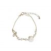 18K Gold-Plated Freshwater Pearl and Camellia Statement Necklace
