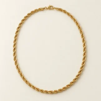 Illustration of Gold plated twist chain