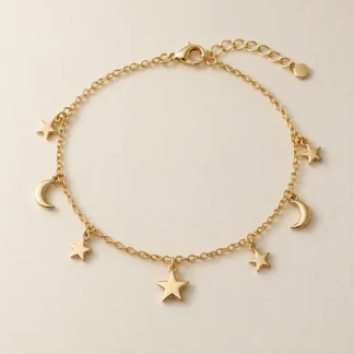 Illustration of Star and moon bracelet
